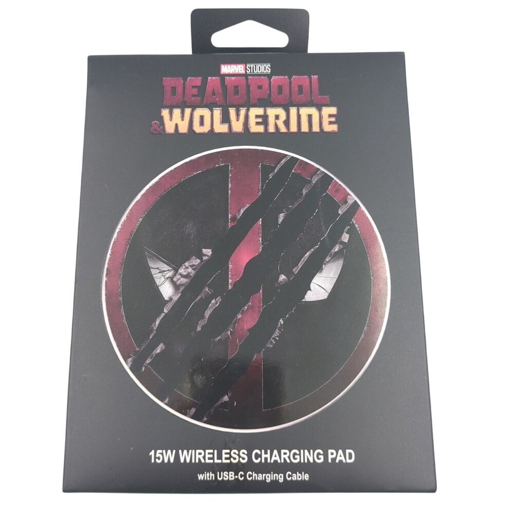 Marvel Studios Deadpool & Wolverine 15W Wireless Charging Pad USB-C Cable